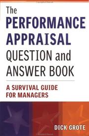 Cover of: The Performance Appraisal Question and Answer Book: A Survival Guide for Managers