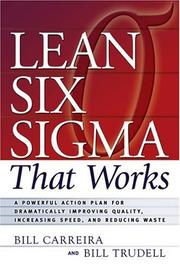 Cover of: Lean Six Sigma that works