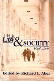 Cover of: The Law and Society Reader