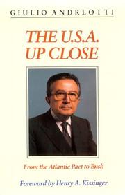 Cover of: The USA Up Close by Giulio Andreotti