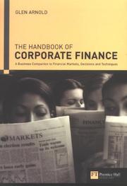 Cover of: Handbook of Corporate Finance by Glen Arnold