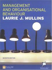 Cover of: Management and Organisational Behaviour by Laurie J. Mullins