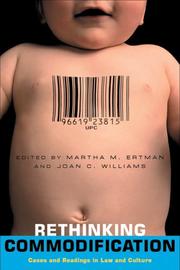 Cover of Rethinking commodification