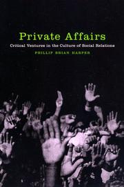 Cover of: Private Affairs by Phillip Brian Harper