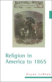 Cover of: Religion in America to 1865