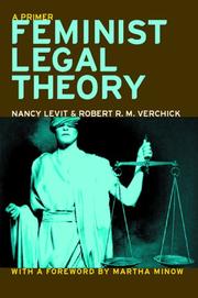 Cover of: Feminist legal theory | Nancy Levit