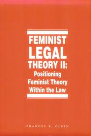 Cover of: Feminist Legal Theory by Frances E. Olsen