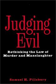 Cover of: Judging Evil: Rethinking the Law of Murder and Manslaughter