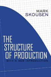 Cover of: The structure of production