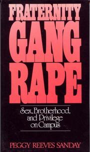 Fraternity Gang Rape by Peggy Sanday