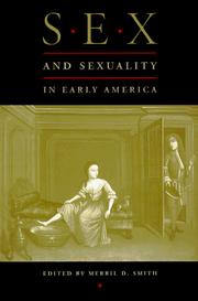 Cover of: Sex and Sexuality in Early America