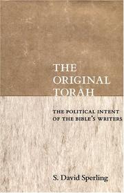 Cover of: The original Torah by S. David Sperling