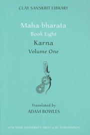 Cover of: Maha·bhárata Book Eight: Karna (Clay Sanskrit Library)