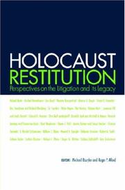 Cover of: Holocaust Restitution: Perspectives on the Litigation and Its Legacy