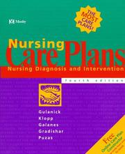 Cover of: Nursing care plans: nursing diagnosis and intervention