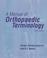 Cover of: A manual of orthopaedic terminology