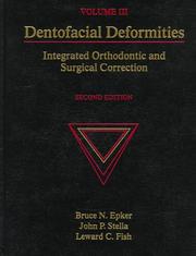 Cover of: Dentofacial deformities by Bruce N. Epker