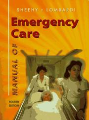 Cover of: Manual of emergency care | Susan Budassi Sheehy