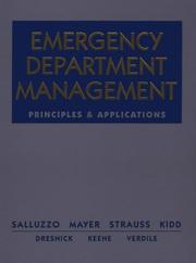 Cover of: Emergency Department Management: Principles and Applications