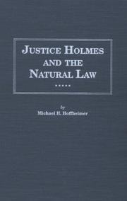 Cover of: Justice Holmes and the natural law by Michael H. Hoffheimer