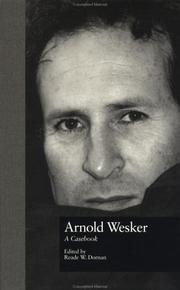 Cover of: Arnold Wesker by Reade Dornan