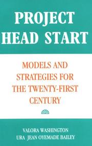 Cover of: Project Head Start: models and strategies for the twenty-first century