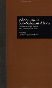 Cover of: Schooling in sub-Saharan Africa by edited by Cynthia Szymanski Sunal.