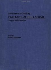 Cover of: Vesper and Compline Music for Two Principal Voices (Seventeenth-Century Italian Sacred Music)