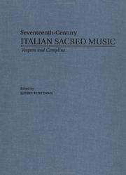 Cover of: Vesper and Compline Music for Three Principal Voices (Seventeenth-Century Italian Sacred Music) by 