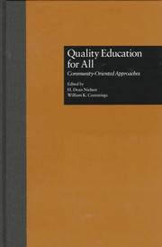 Cover of: Quality education for all: community-oriented approaches