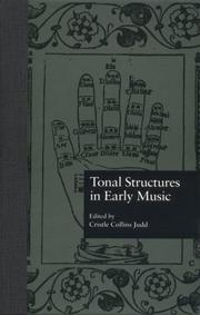 Cover of: Tonal structures in early music