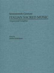 Cover of: Vesper and Compline Music for Five Principal Voices, Part I (Seventeenth-Century Italian Sacred Music) by 