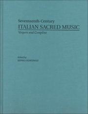 Cover of: Vesper and Compline Music for Five Principal Voices, Part II (Seventeenth-Century Italian Sacred Music, Volume 16)