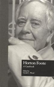 Cover of: Horton Foote | 