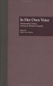 Cover of: In her own voice: nineteenth-century American women essayists