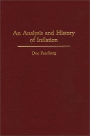 Cover of: An analysis and history of inflation