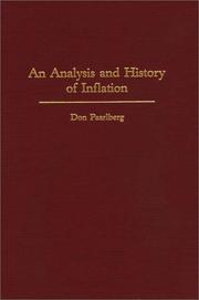 Cover of: An analysis and history of inflation by Don Paarlberg, Don Paarlberg