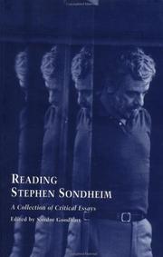 Cover of: Reading Stephen Sondheim by edited and with an introduction by Sandor Goodhart.