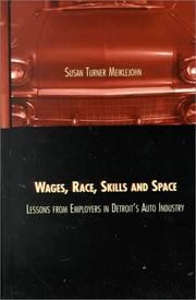 Cover of: Wages, race, skills, and space by Susan Turner Meiklejohn