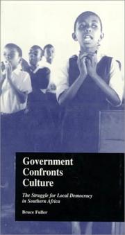 Cover of: Government Confronts Culture by Bruce Fuller