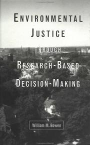 Cover of: Environmental Justice Through Research-Based Decision-Making (New Directions in Public Administration)