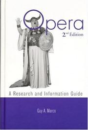 Cover of: Opera by Guy A. Marco