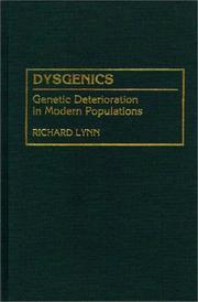 Cover of: Dysgenics by Richard Lynn
