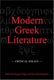 Cover of: Modern Greek Literature: Critical Essays (Garland Reference Library of the Humanities)