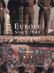 Cover of: Europe since 1945 by Bernard A. Cook, editor.