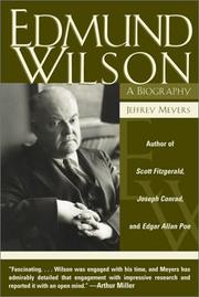 Cover of: Edmund Wilson by Jeffrey Meyers