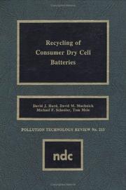 Cover of: Recycling of consumer dry cell batteries