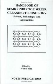 Cover of: Handbook of Semiconductor Wafer Cleaning Technology by Werner Kern