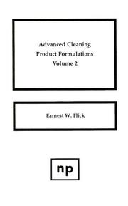 Cover of: Advanced Cleaning Product Formulations, Volume 2