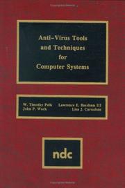 Cover of: Anti-virus tools and techniques for computer systems | 
